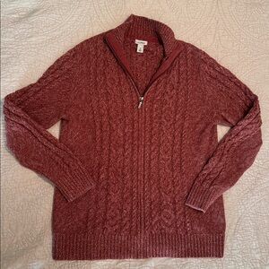 Talbots Red Cable Knit Sweater